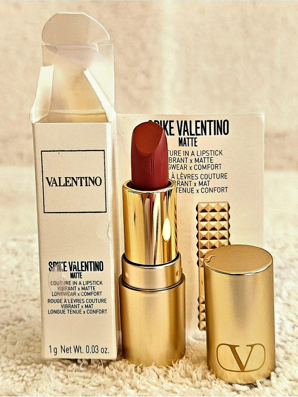 Valentino Spike Valentino Mini Matte Lipstick in Red NWT No Box